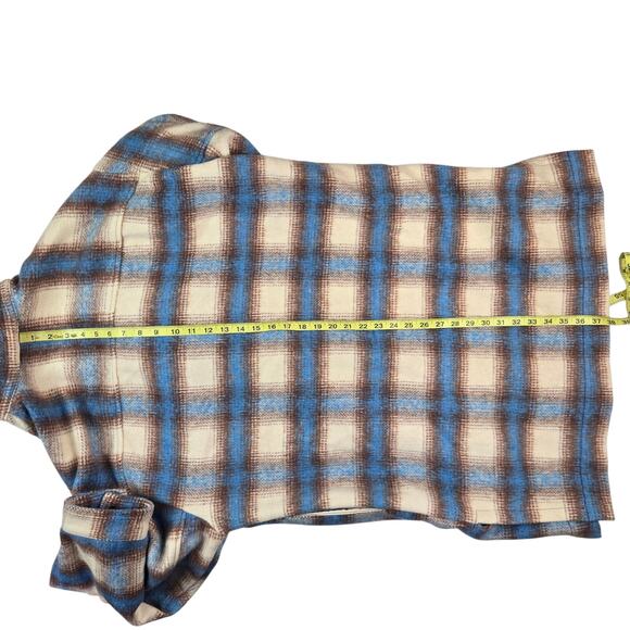Womens Levi’s Selma Shirt Jacket Shacket in Libby Plaid Bonnie Blue Size Small - Picture 5 of 8